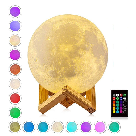 3D Print Moon Rechargeable Lamp